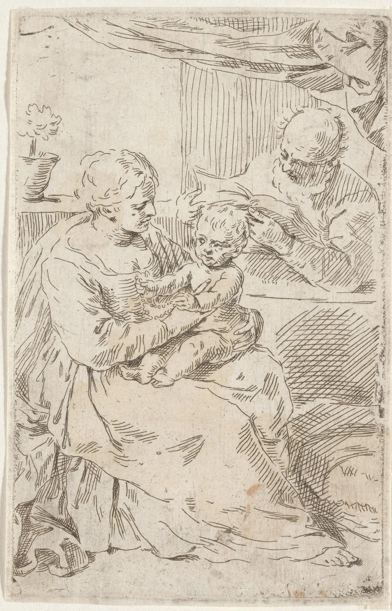 Heilige Familie by anonymous, print, 1622-1648