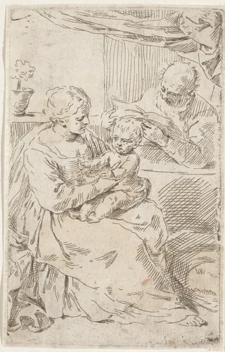 Heilige Familie by anonymous, print, 1622-1648
