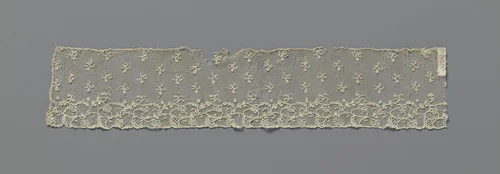 Strook naaldkant met kelkbloemen by anonymous, other, 1790-1799
