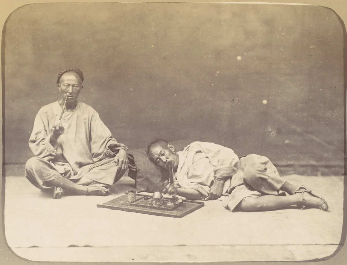Opium smoker by William Thomas Saunders, photograph, 1867