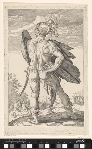 Marcus Valerius Corvus by Keijzer, print, 1829