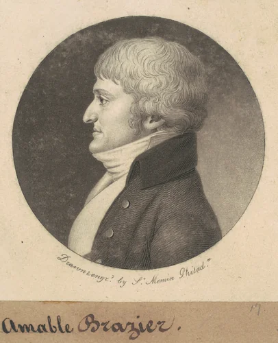 Claude Amable Brasier by Charles B. J. Févret de Saint-Mémin, print, 1800