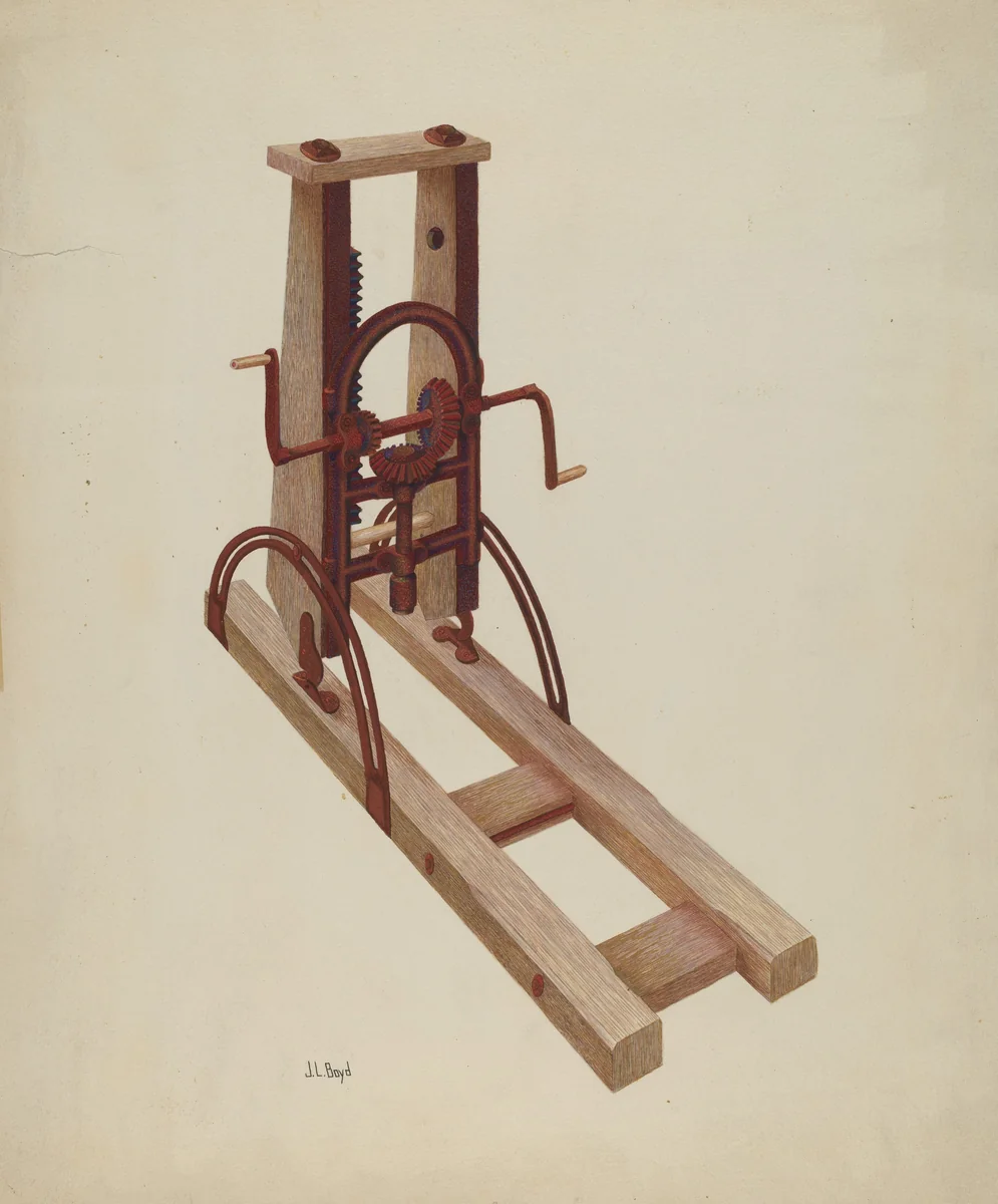 Wheelwright's Drill by Joseph L. Boyd, index of american design, 1935-1942