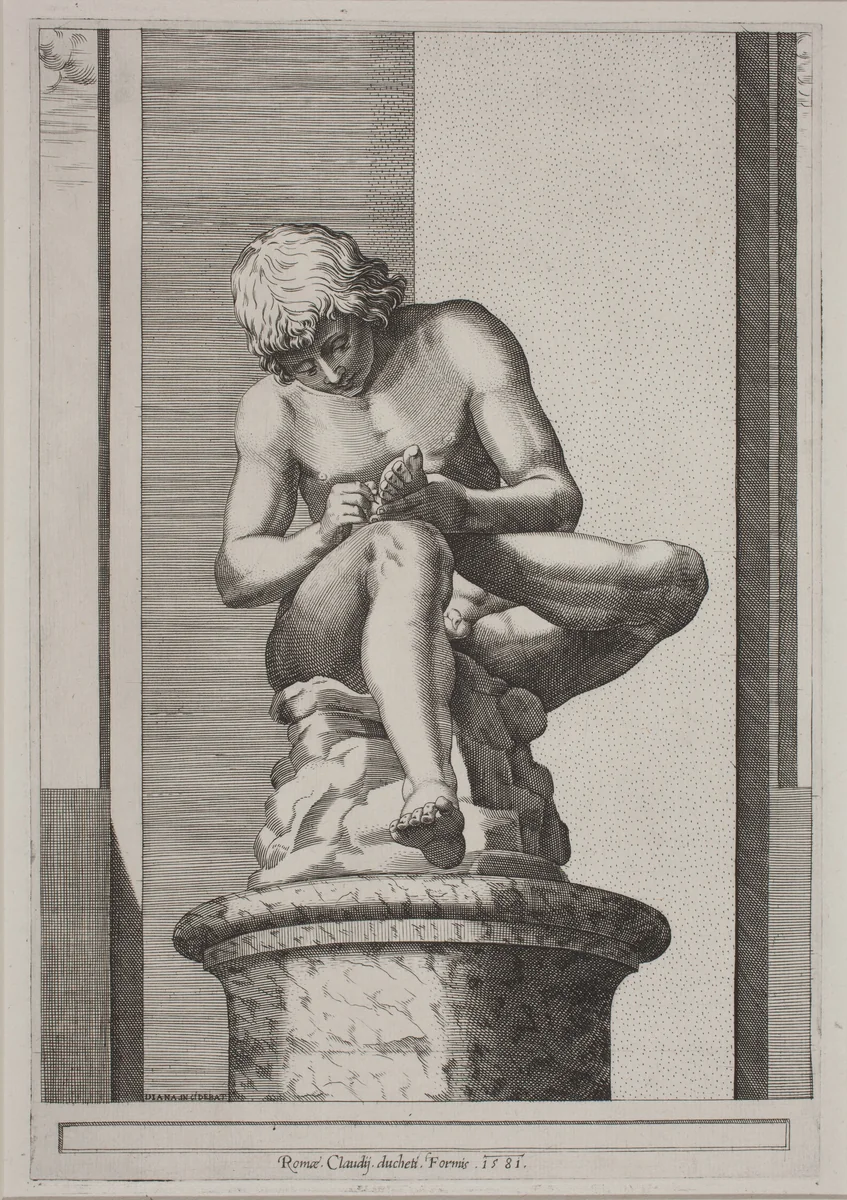 The Spinario by Diana Scultori, print, 1581