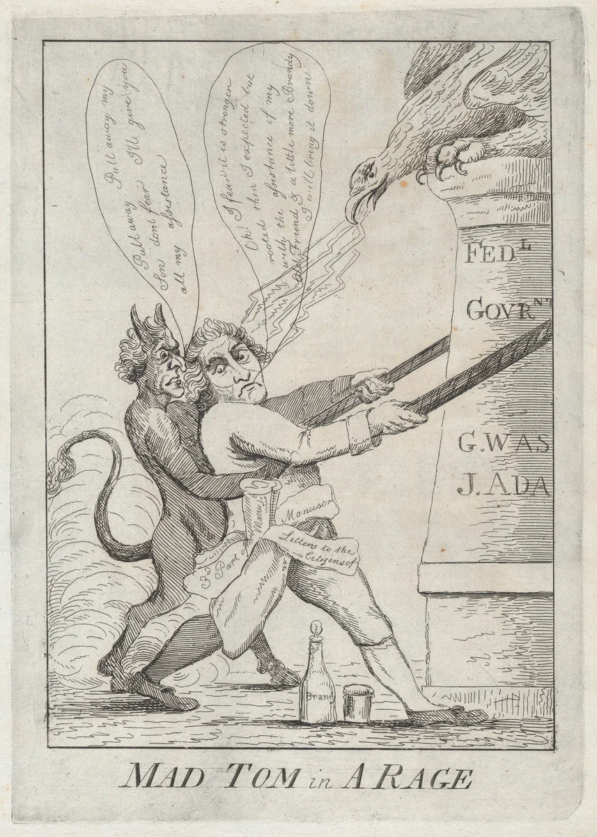 Mad Tom in a Rage by anonymous, print, 1801