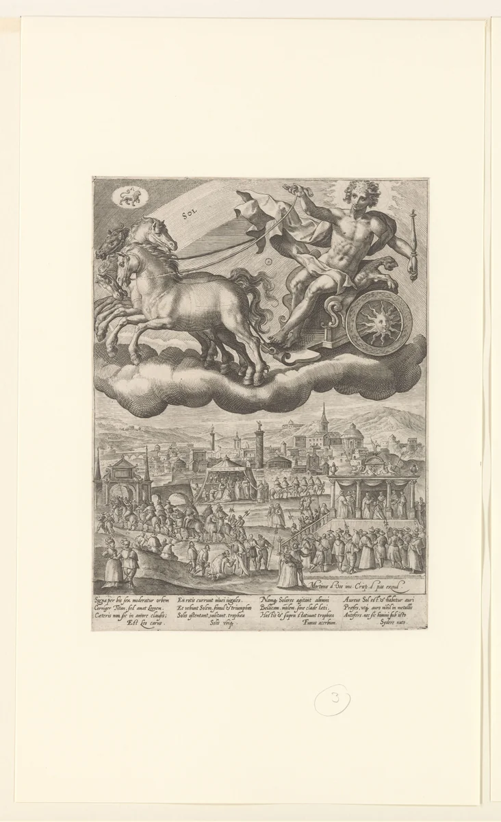 Zon by Crispijn van de Passe, print, 1589-1611