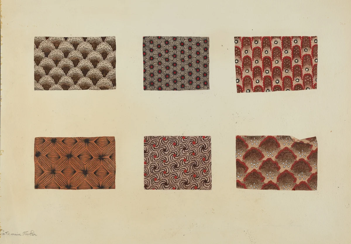 Swatches by Catherine Fowler, index of american design, 1939