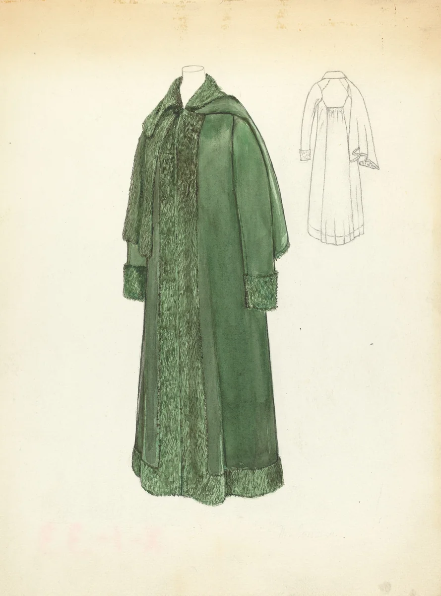 Woman's Coat by Margaret Concha, index of american design, 1935-1942