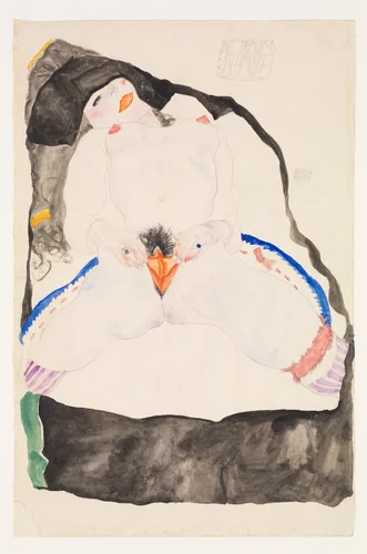 Observed in a Dream by Egon Schiele, drawing, 1911