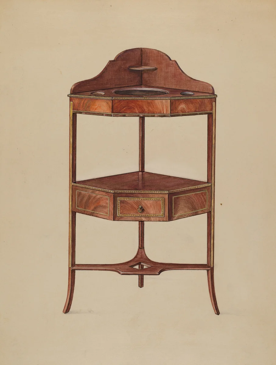 Corner Wash-stand by Bernard Gussow, index of american design, 1936