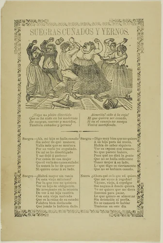 Mothers-in-law, Brothers-in-law, and Sons-in-law by José Guadalupe Posada, print, 1871-1913