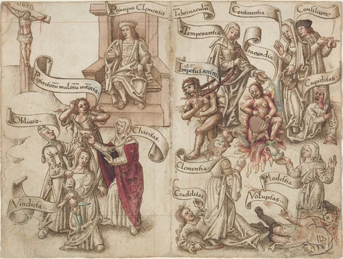 "Obliterate the Trace of the Pot in the Ashes" [fol. 32 verso / 33 recto] by French early 16th Century, drawing, 1512-1515