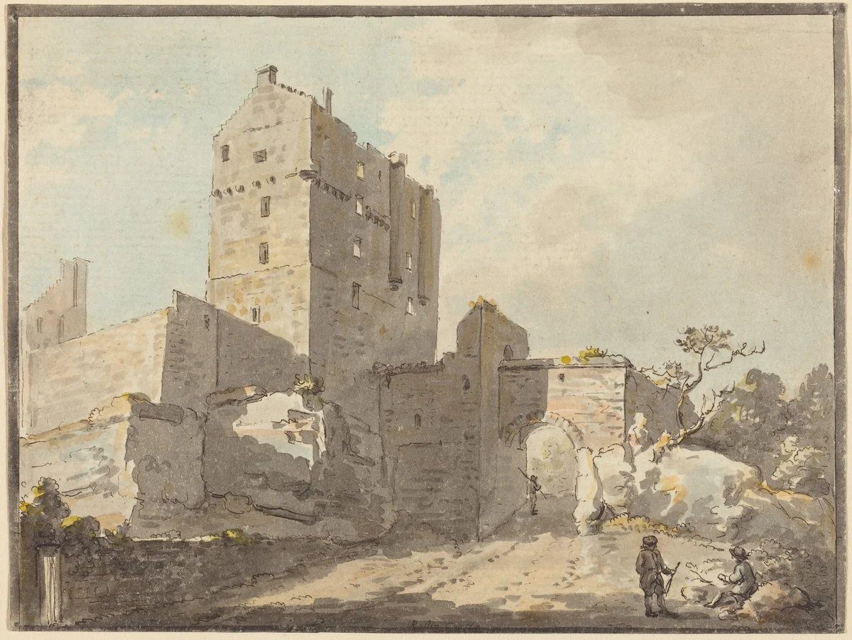 Roslin Castle by Paul Sandby, print, 1780