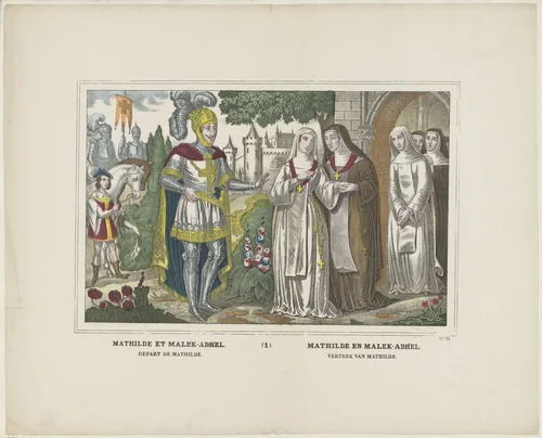 Depart de Mathilde / Vertrek van mathilde by Glenisson & Van Genechten, print, 1833-1856