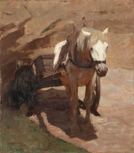 In the Sand-pit by Henry Keller, painting, 1901