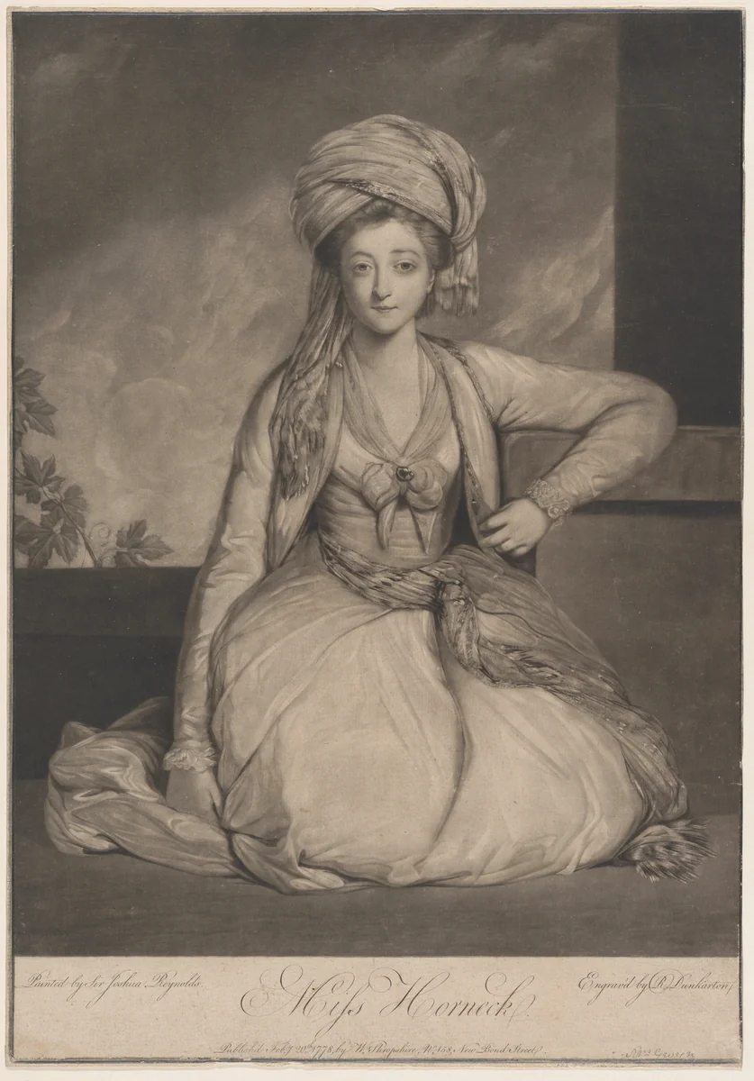 Mary Horneck by Robert Dunkarton, print, 1778