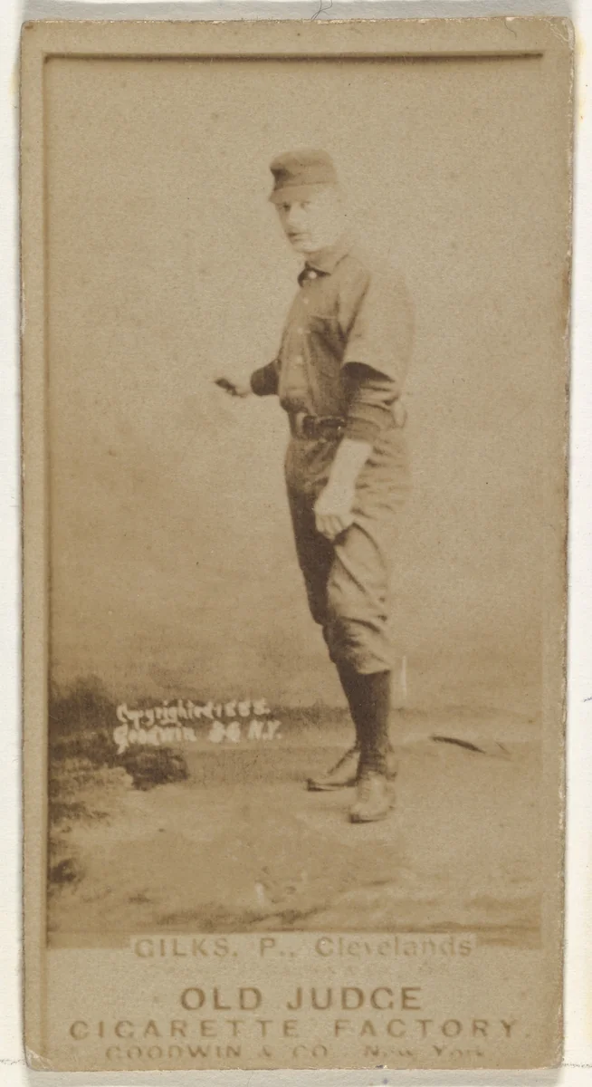 Robert James "Bob" Gilks, Pitcher, Cleveland, from the Old Judge series (N172) for Old Judge Cigarettes by Goodwin & Company, photograph, 1888