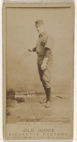 Robert James "Bob" Gilks, Pitcher, Cleveland, from the Old Judge series (N172) for Old Judge Cigarettes by Goodwin & Company, photograph, 1888