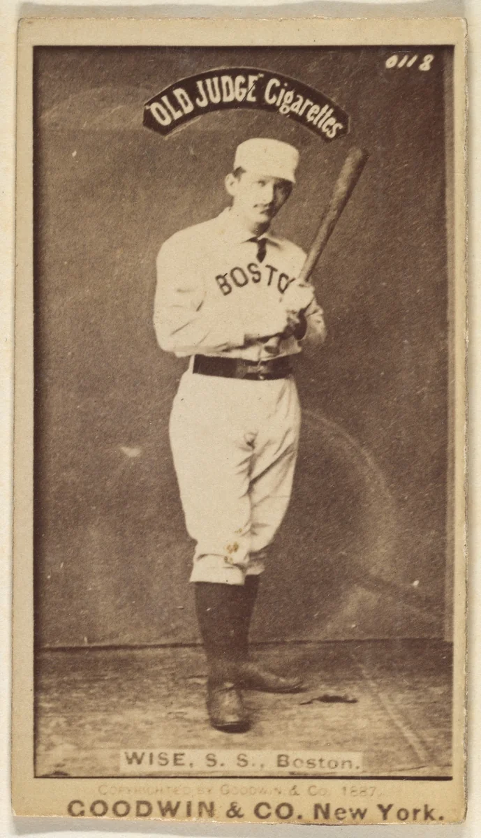 Wise, Shortstop, Boston, from the Old Judge series (N172) for Old Judge Cigarettes by Goodwin & Company, photograph, 1887