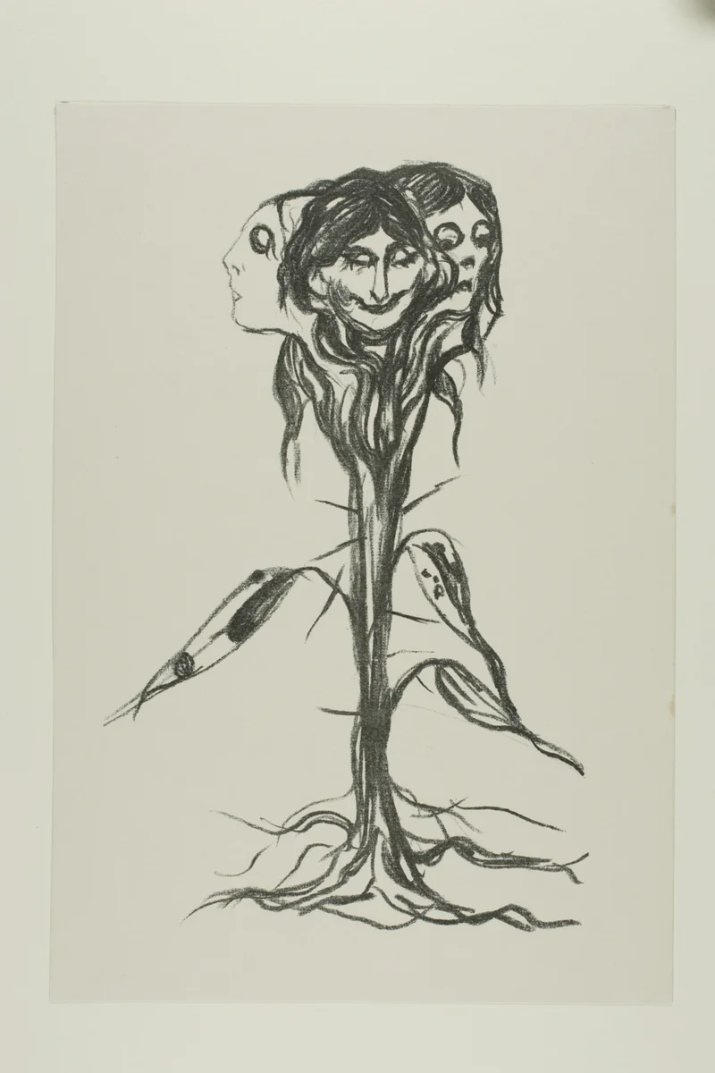 Vignette:Amaryllis by Edvard Munch, print, 1908-1909