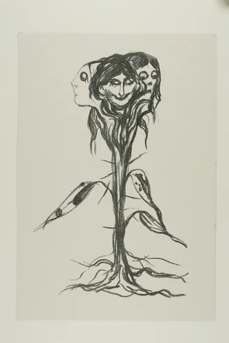 Vignette:Amaryllis by Edvard Munch, print, 1908-1909