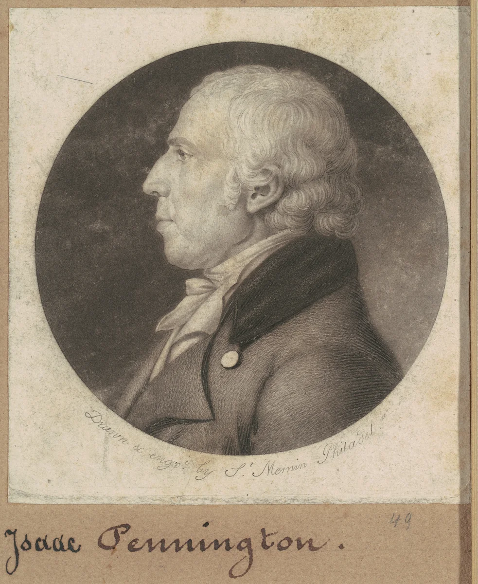 Isaac Penington by Charles B. J. Févret de Saint-Mémin, print, 1802