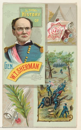 A Short History: General William T. Sherman, from the Histories of Generals series (N114) issued by W. Duke, Sons & Co. to promote Honest Long Cut Smoking and Chewing Tobacco by W. Duke, Sons & Co., print, 1888