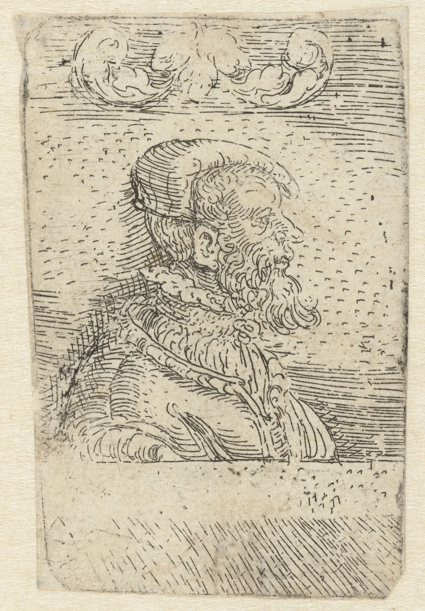 Portret van een man by Unknown, print, 1500-1539