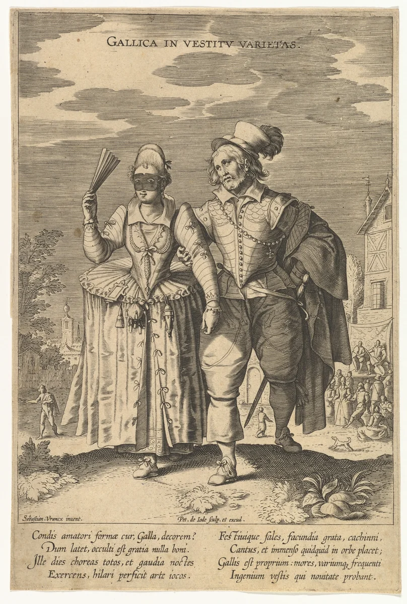 Gallica in Vestitu Varietas, from Fashions of Different Nations by Pieter de Jode, print, 1580-1634