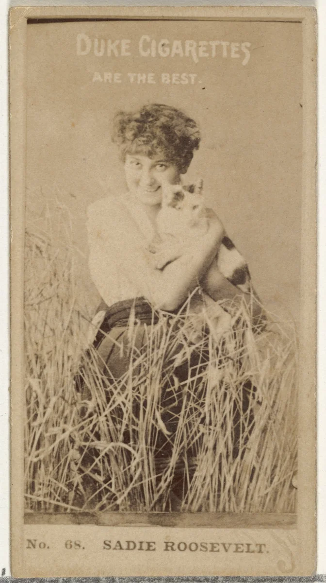 Card Number 68, Sadie Roosevelt, from the Actors and Actresses series (N145-6) issued by Duke Sons & Co. to promote Duke Cigarettes by W. Duke, Sons & Co., photograph, 1880-1889