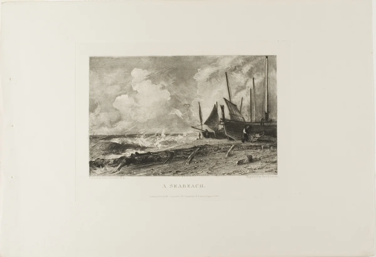 A Seabeach by David Lucas, print, 1830