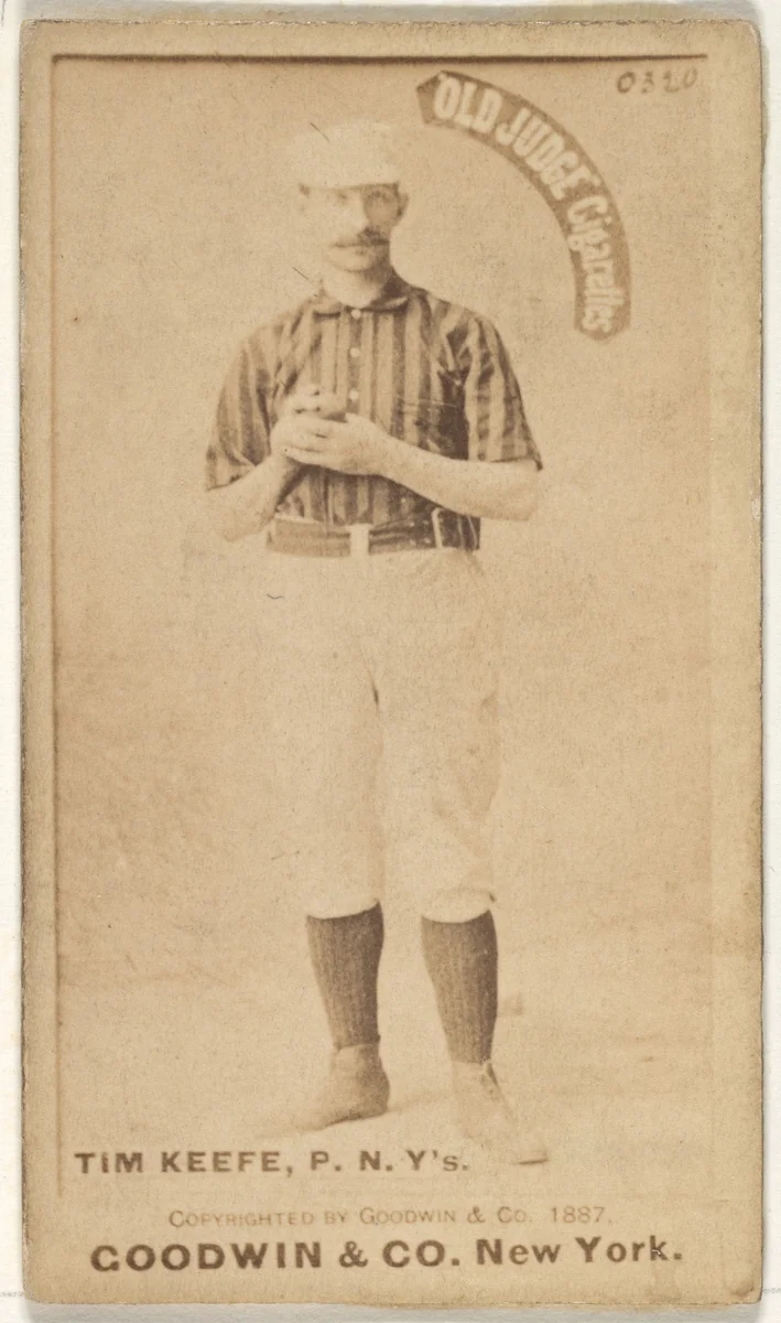 Timothy John "Tim" Keefe, Pitcher, New York, from the Old Judge series (N172) for Old Judge Cigarettes by Goodwin & Company, photograph, 1887