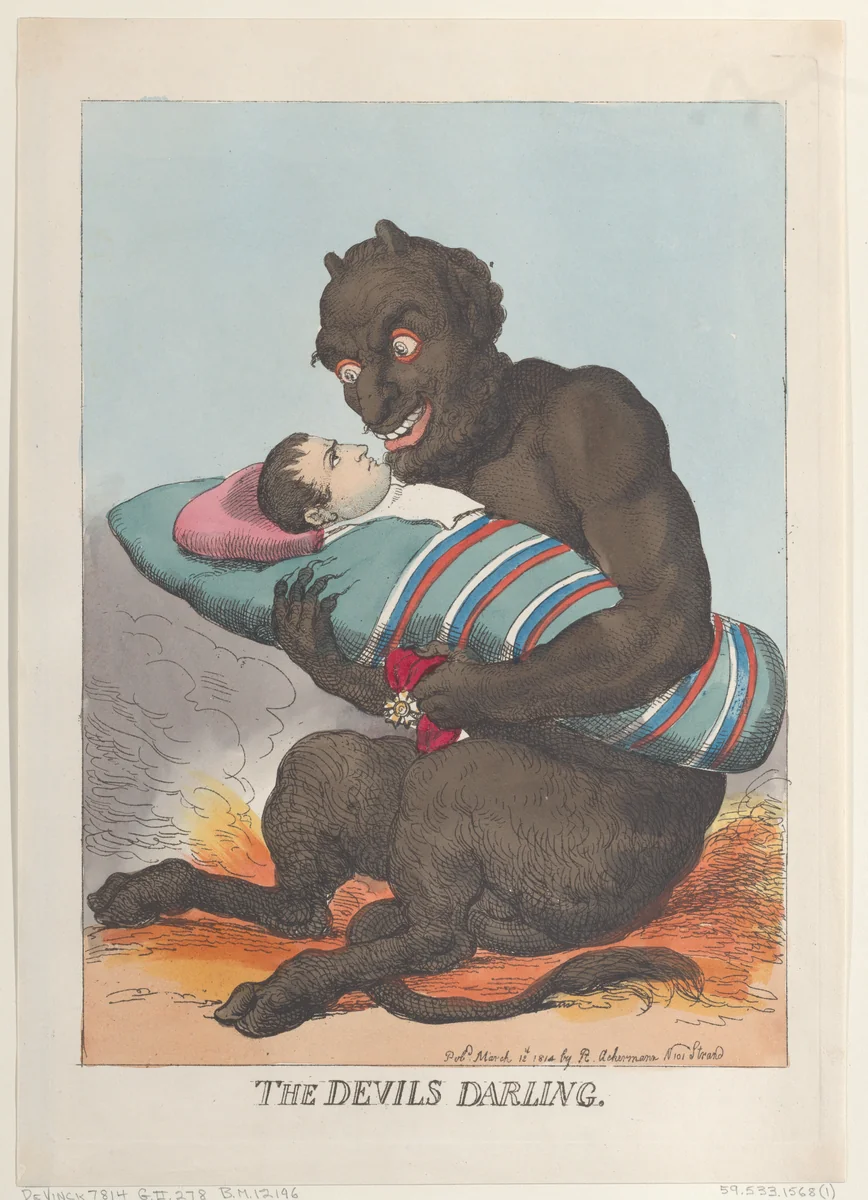 The Devil's Darling by Thomas Rowlandson, print, 1814