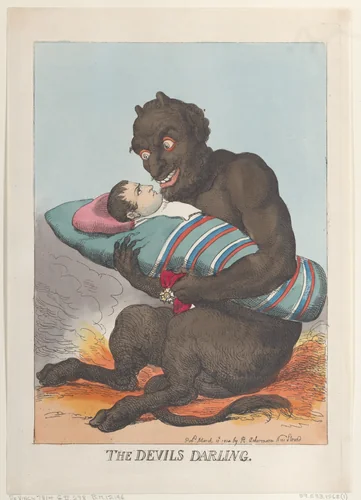 The Devil's Darling by Thomas Rowlandson, print, 1814