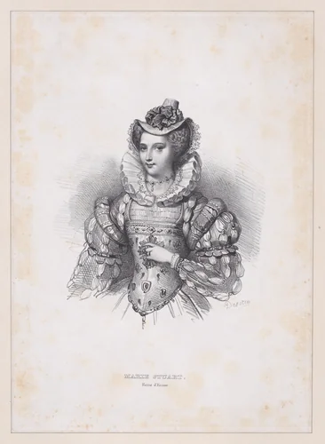 Mary, Queen of Scots by Achille Devéria, print, 1800-1850