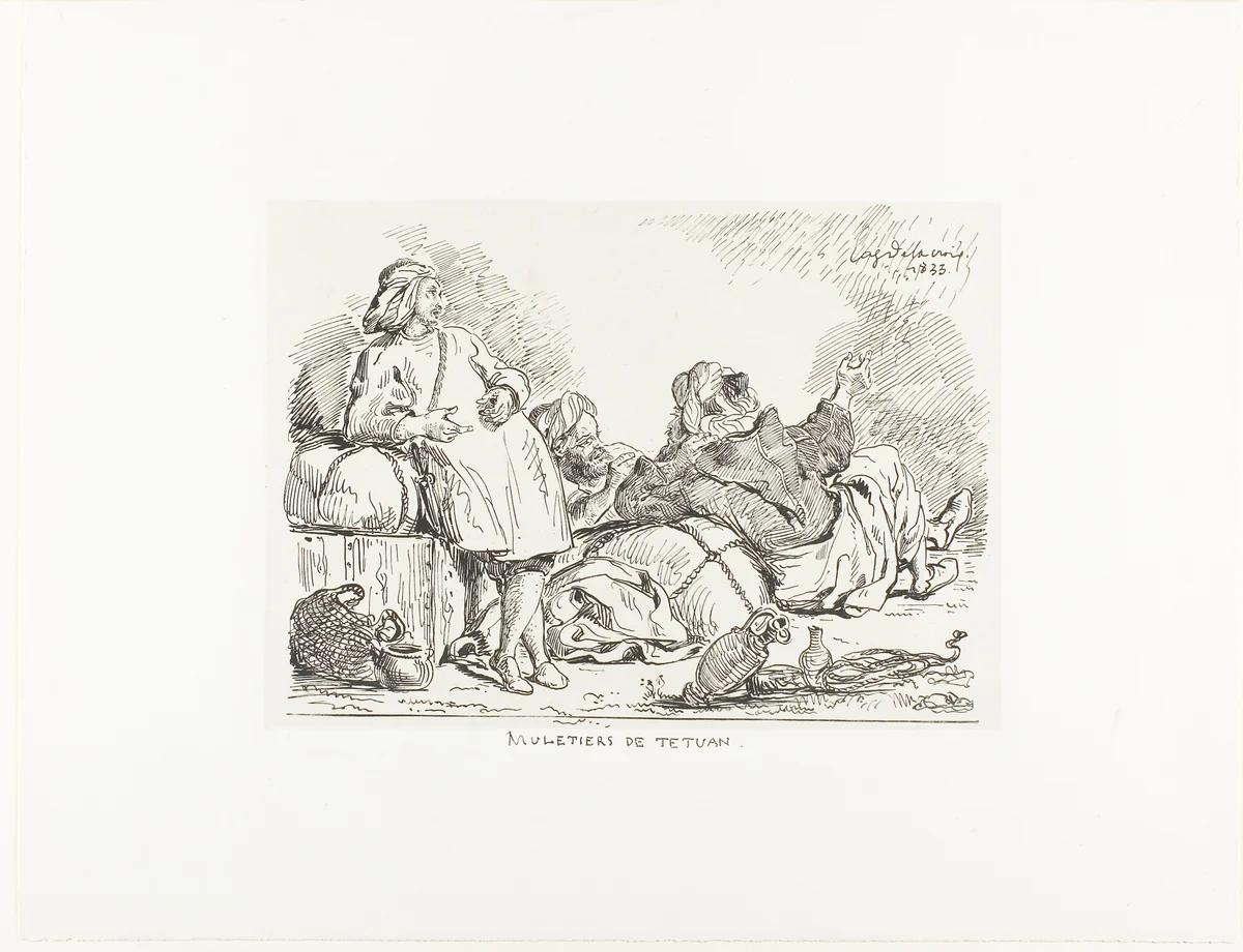 Muleteers of Tetuan by Eugène Delacroix, print, 1833