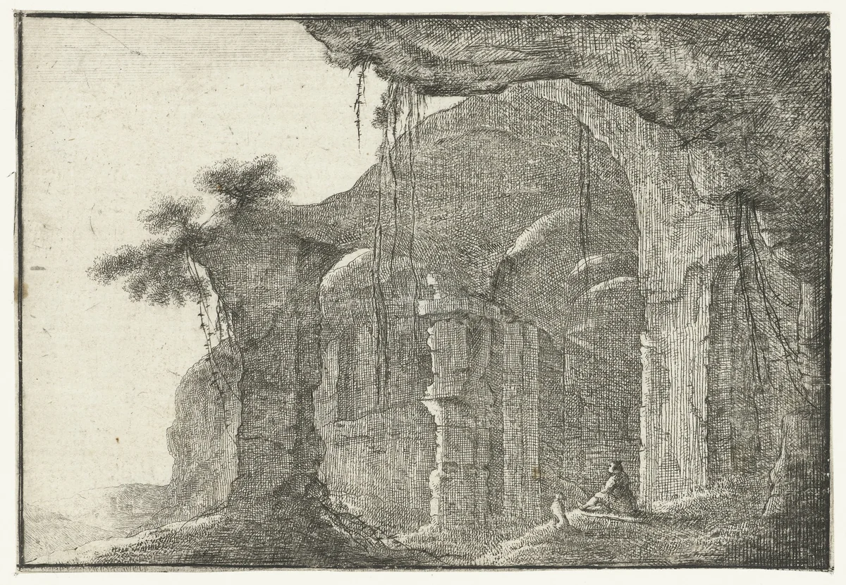 Ruïnes van een amfitheater by Gilles Neyts, print, 1643-1681