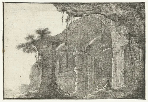 Ruïnes van een amfitheater by Gilles Neyts, print, 1643-1681