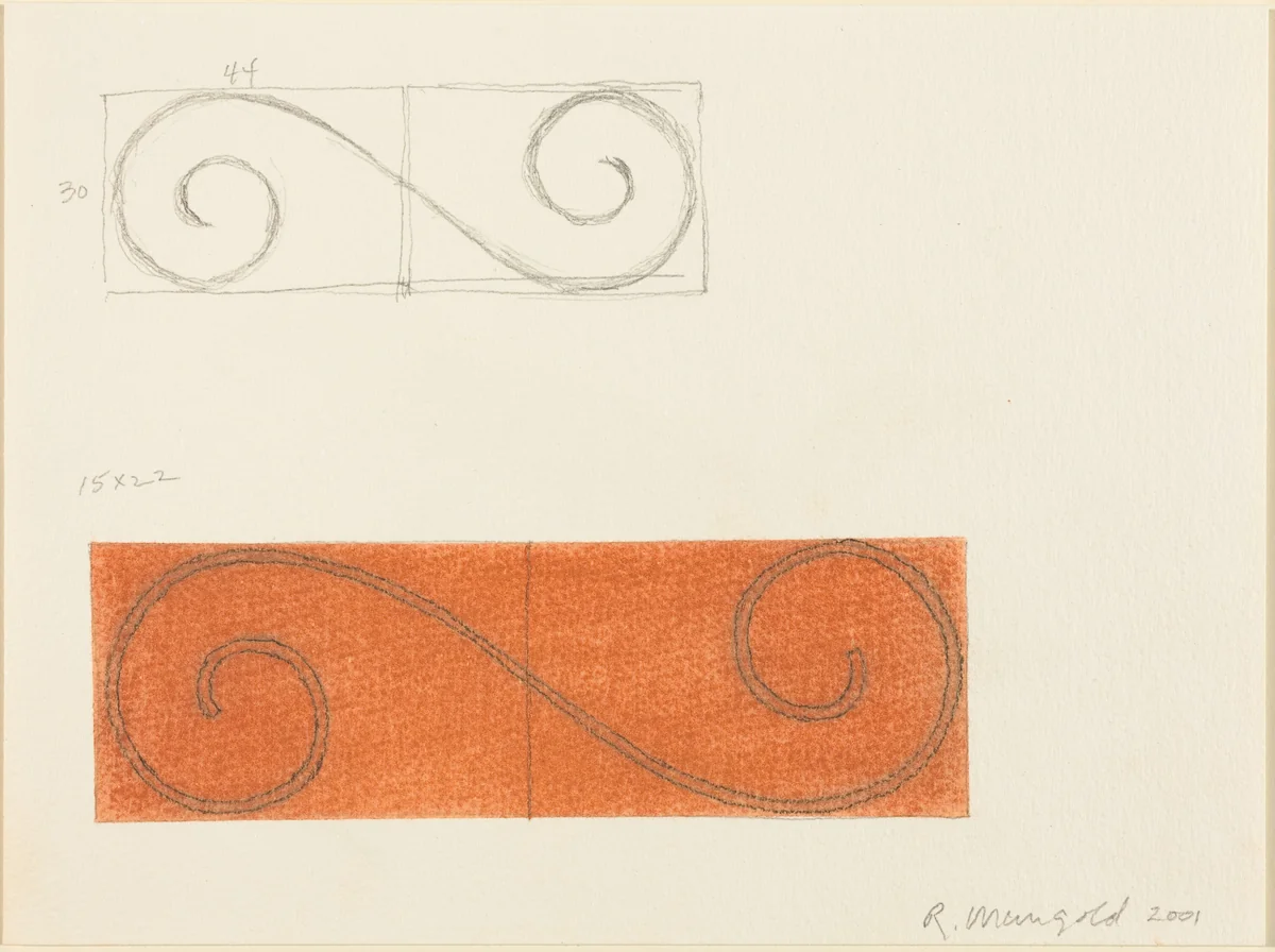 Untitled by Robert Mangold, drawing, 2001