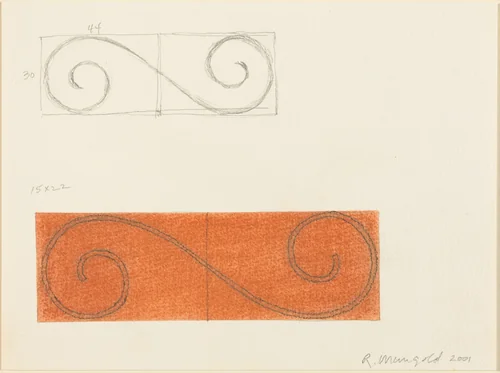 Untitled by Robert Mangold, drawing, 2001