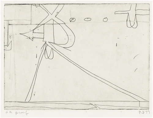 #6 from Nine Drypoints and Etchings by Richard Diebenkorn, portfolio, 1977