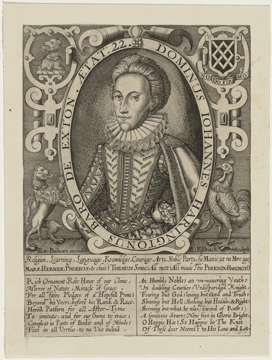 John, Lord Harrington of Exton by Renold Elstrack, print, 1571-1625