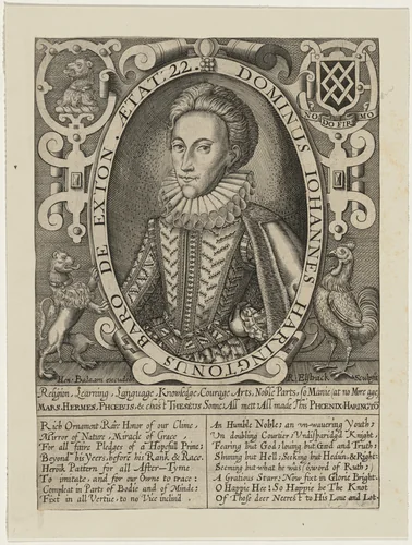 John, Lord Harrington of Exton by Renold Elstrack, print, 1571-1625