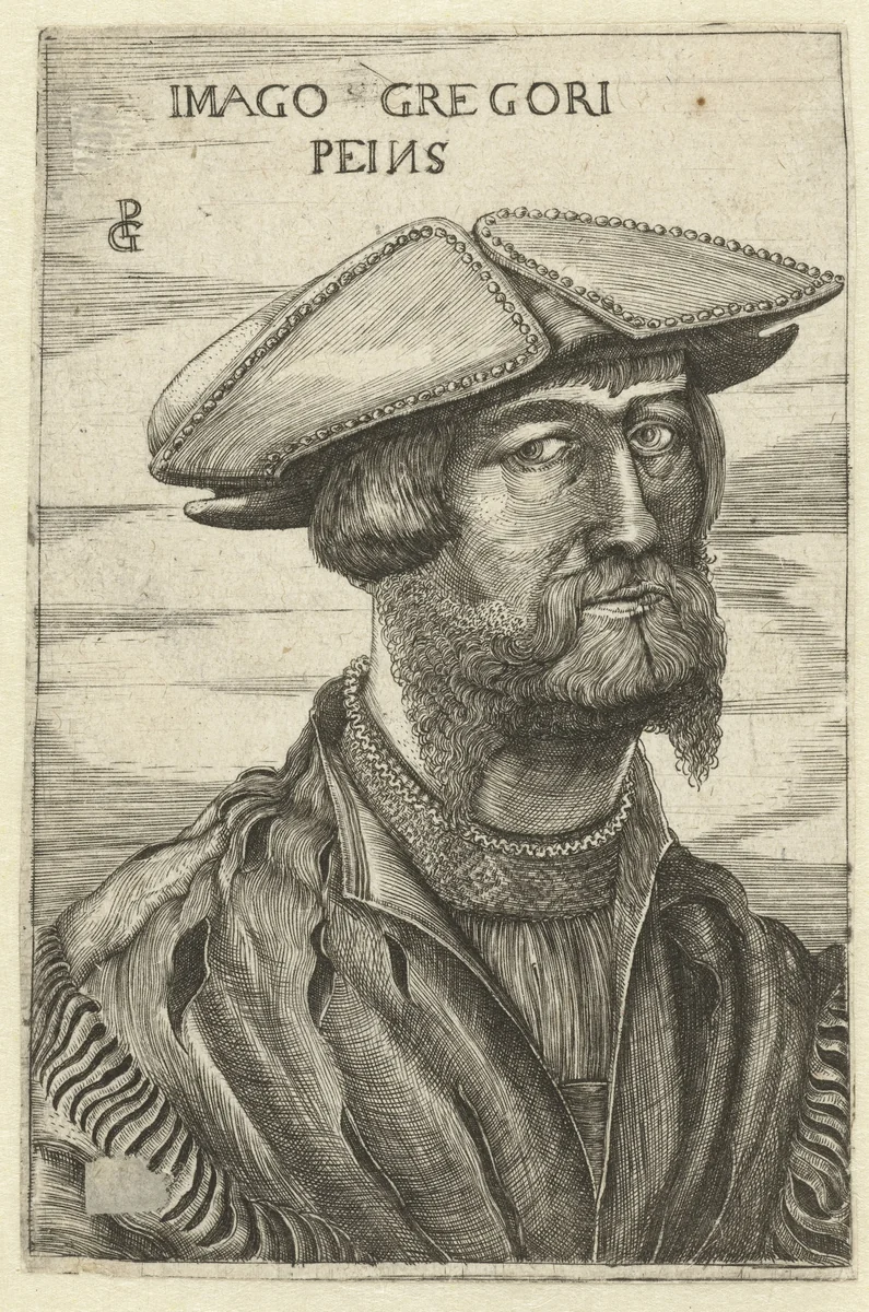 Portret van Georg Pencz by Unknown, print, 1510-1599