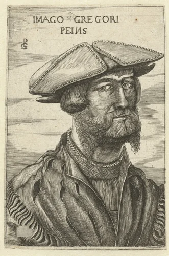 Portret van Georg Pencz by Unknown, print, 1510-1599