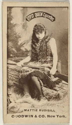 Mattie Rudisill, from the Actors and Actresses series (N171) for Gypsy Queen Cigarettes by Goodwin & Company, photograph, 1886-1890