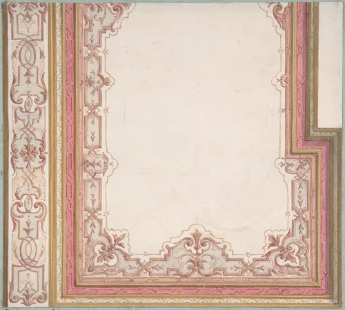 Ceiling Design for Madame Hope's Bedroom by Jules-Edmond-Charles Lachaise, drawing, 1862-1872