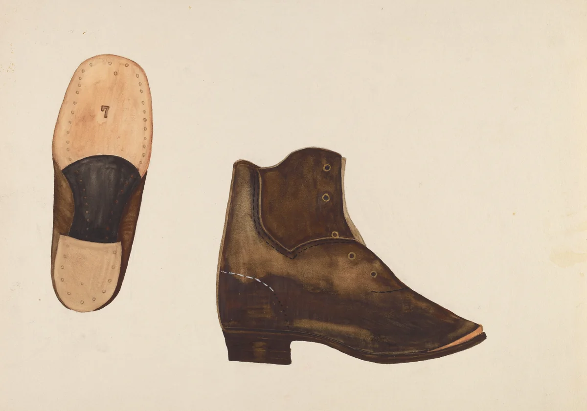 Child's Shoes by Margery Parish, index of american design, 1937