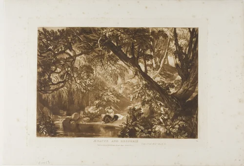 Aesacus and Hesperie, plate 66 from Liber Studiorum by Joseph Mallord William Turner, print, 1819