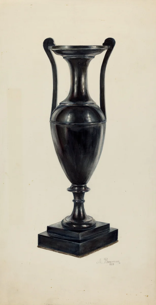 Coal Vase by Charles Bowman, index of american design, 1938
